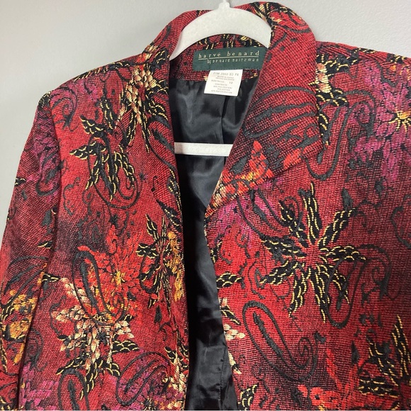 Harve Bernard textured blazer autumn colorful size 10 - Picture 3 of 11